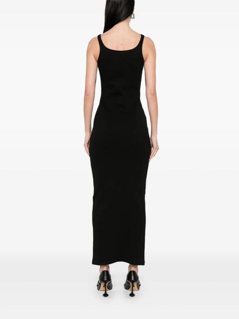 Blumarine floral-brooch maxi dress - Black