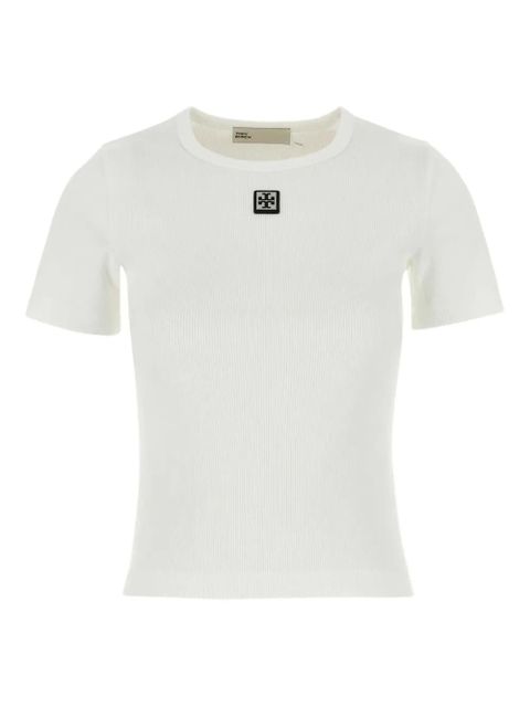 Tory Burch logo-patch T-shirt - White - zdjęcie produktu nr 1