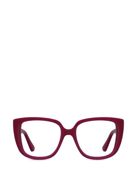 Moschino full-rim square glasses - Red - zdjęcie produktu nr 1