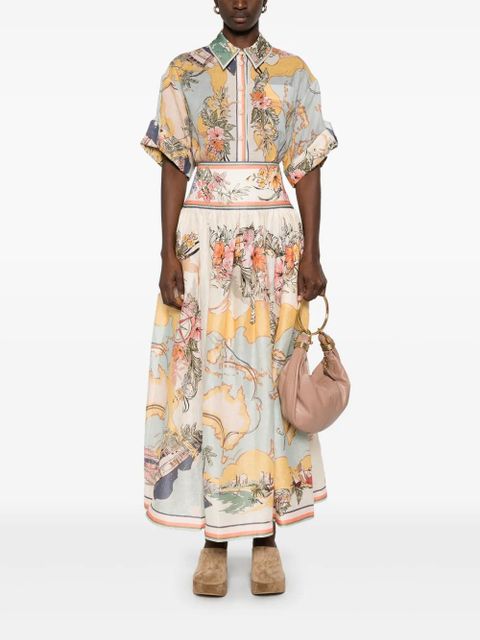 ZIMMERMANN Tallow midi skirt - Neutrals