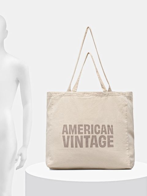 American Vintage torebka bawełniana kolor beżowy LYC26A