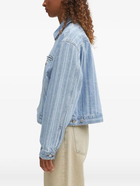 Carhartt WIP stripe-pattern button-fastening jacket - Blue