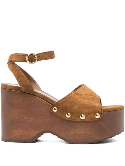 Gianvito Rossi 115mm wedge sandals - Brown - zdjęcie produktu nr 1