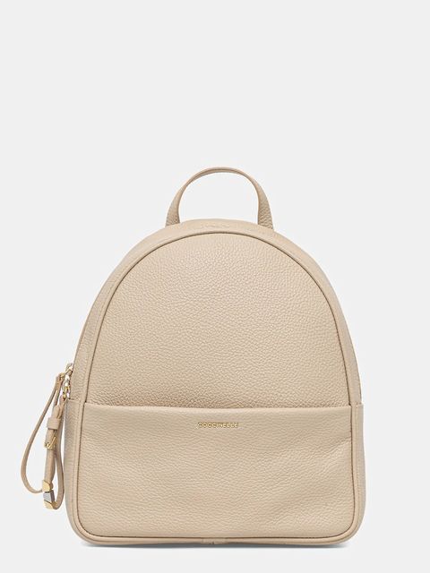 Coccinelle plecak skórzany NORY damski kolor beżowy mały gładki E1 U45 14 02 01 - zdjęcie produktu nr 1