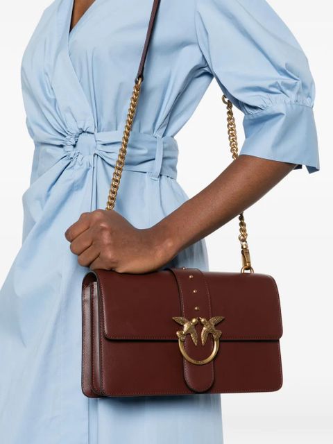 PINKO medium Love Bag One leather shoulder bag - Red - zdjęcie produktu nr 2