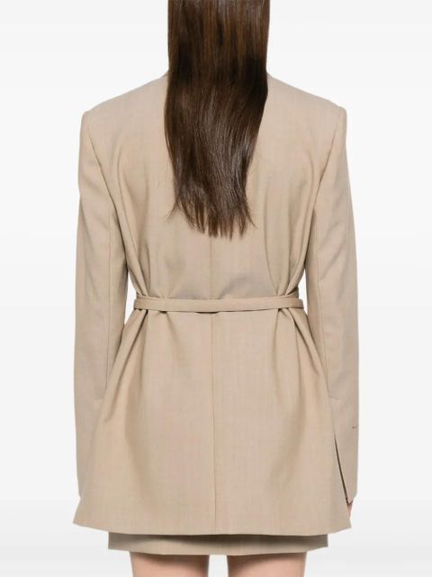 Sportmax belted blazer - Neutrals - zdjęcie produktu nr 2