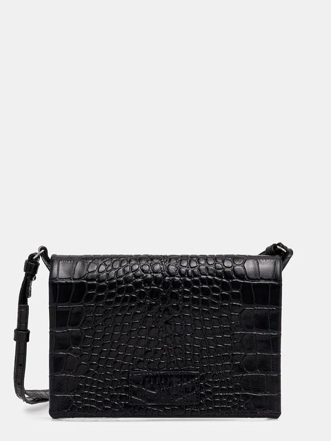 MM6 Maison Margiela torebka skórzana kolor czarny SA6WF0001.P8650.T8013 - zdjęcie produktu nr 1