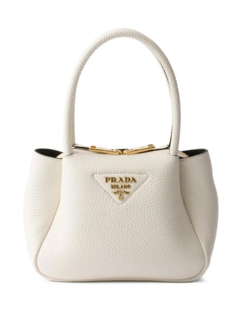 Prada mini leather tote bag - White - zdjęcie produktu nr 1
