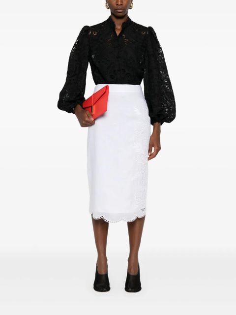 Max Mara Fify midi skirt - White