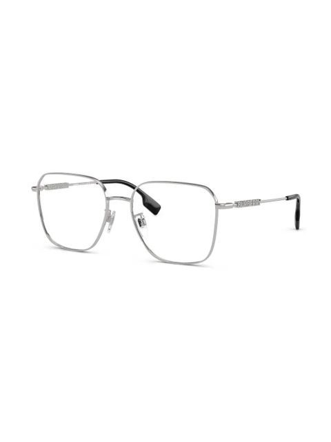 Burberry Eyewear logo-plaque square-frame glasses - Silver