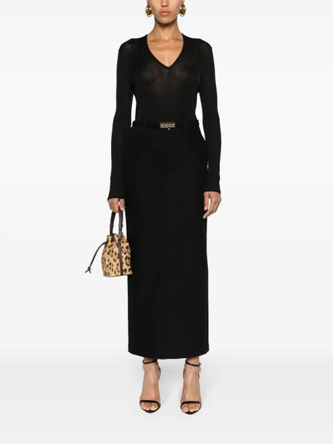 TOM FORD sheer fine-ribbed top - Black - zdjęcie produktu nr 2