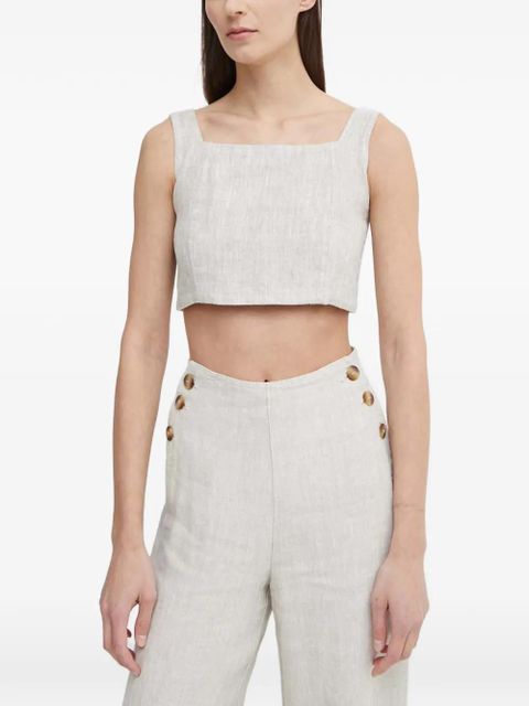 ALOHAS button-fastening square-neck top - Neutrals - zdjęcie produktu nr 1