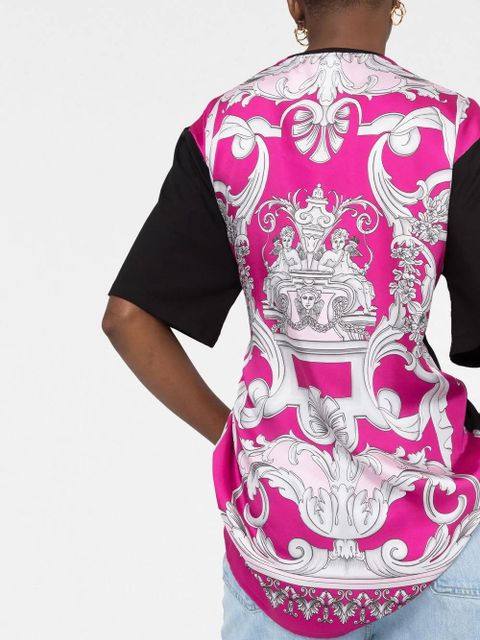 Versace Safety Pin Baroque-print T-shirt - Black