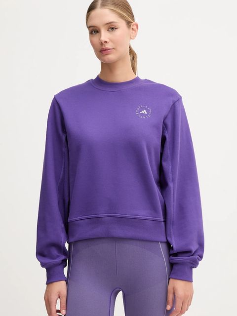 adidas by Stella McCartney bluza treningowa damska kolor fioletowy gładka JW4691 - zdjęcie produktu nr 1