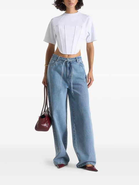 Manière De Voir Juline corset-detail top - White