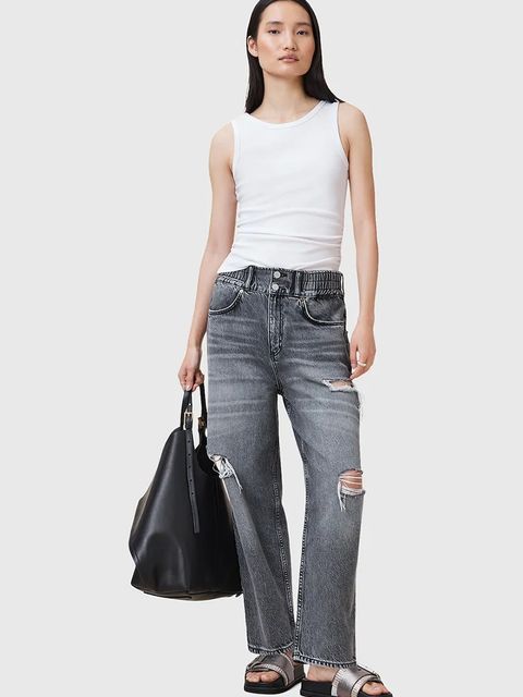 AllSaints top bawełniany KATARINA damskie kolor biały W192JC