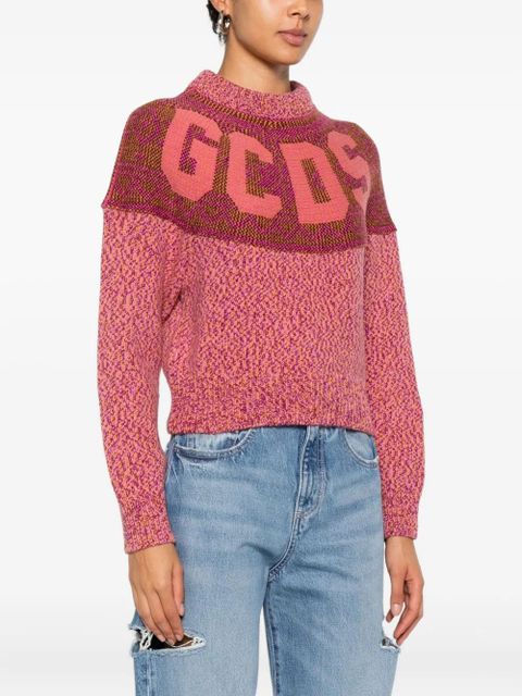 GCDS logo knitwear - Blue