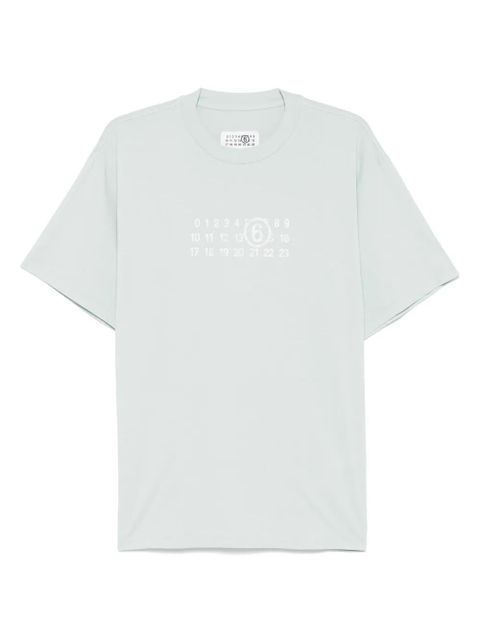 MM6 Maison Margiela numbers-motif T-shirt - Green - zdjęcie produktu nr 1