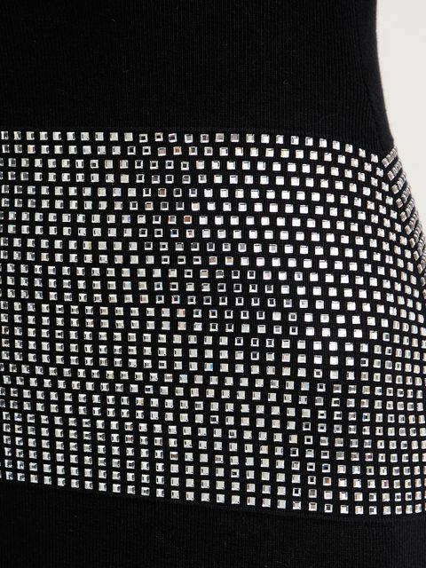 Retrofete sukienka z domieszką kaszmiru Leontine kolor czarny maxi dopasowana R-FW25-11784-17