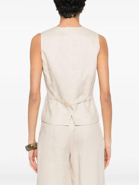 Max Mara buttoned waistcoat - Neutrals