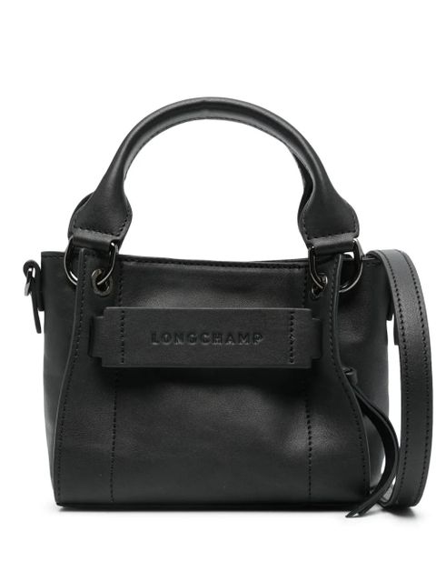 Longchamp XS 3D leather tote bag - Black