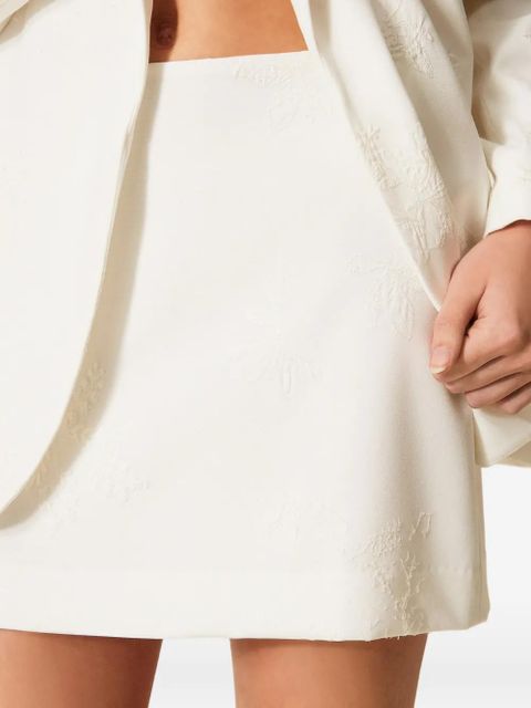 TWINSET embroidered mini skirt - White
