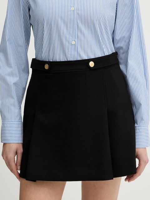 Tommy Hilfiger spódnica kolor czarny mini rozkloszowana WW0WW47788 - zdjęcie produktu nr 1