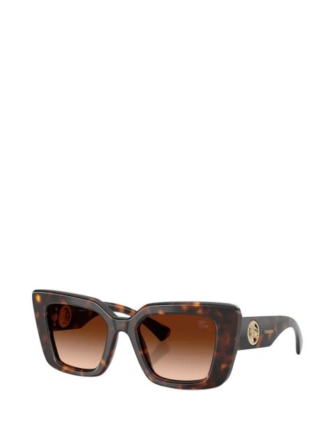 Burberry Eyewear geometric-frame logo-plaque sunglasses - Brown - zdjęcie produktu nr 2