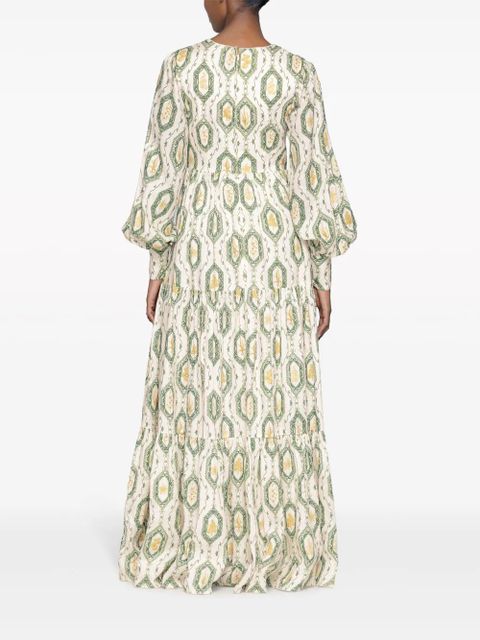 Agua By Agua Bendita Nuez Calado maxi dress - White