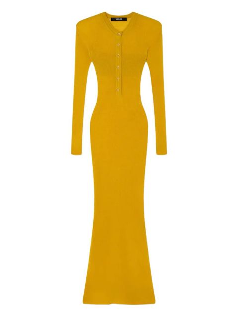 Versace long-sleeve ribbed-knit dress - Yellow - zdjęcie produktu nr 1