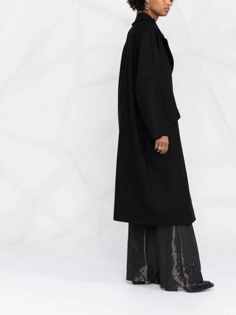 MM6 Maison Margiela single-breasted felted coat - Black