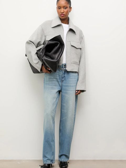 Answear.LAB płaszcz wełniany kolor szary - zdjęcie produktu nr 2