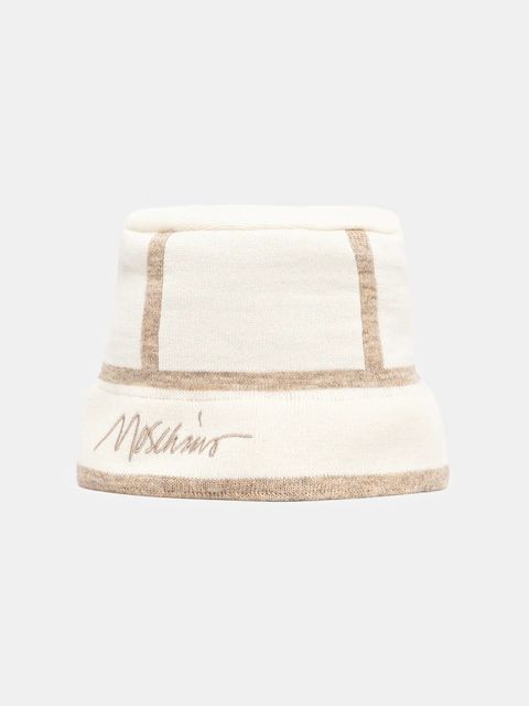 Moschino kapelusz z wełną kolor beżowy M3353 65460 - zdjęcie produktu nr 1