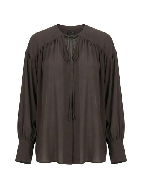 PINKO tie-detail blouse - Brown - zdjęcie produktu nr 1