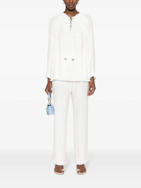 Lanvin straight-leg pleated trousers - White