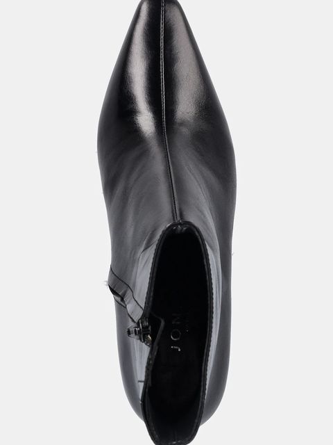 Jonak botki skórzane DYONISOS CUIR damskie kolor czarny na słupku 3700183