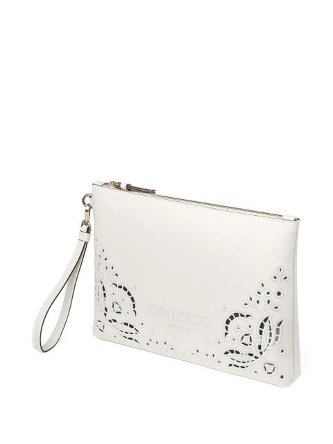 Jimmy Choo zip flat clutch bag - White - zdjęcie produktu nr 2