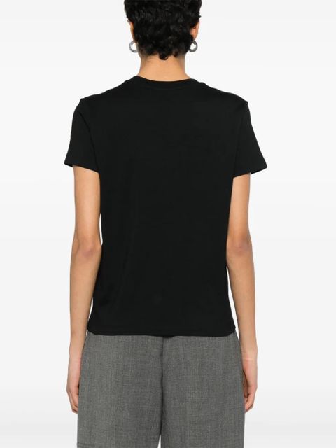 Moncler logo-embroidered T-shirt - Black