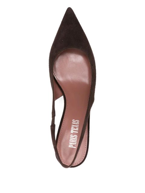 Paris Texas 75mm slingback pointed-toe sandals - Brown