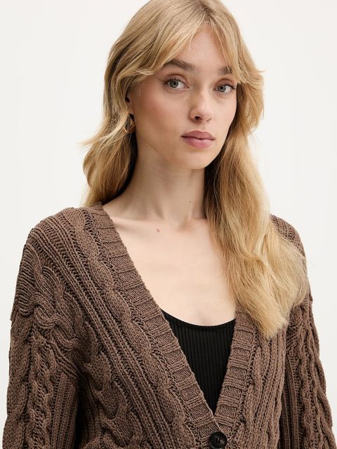 Miss Sixty kardigan damski kolor brązowy 6S3RJ48100
