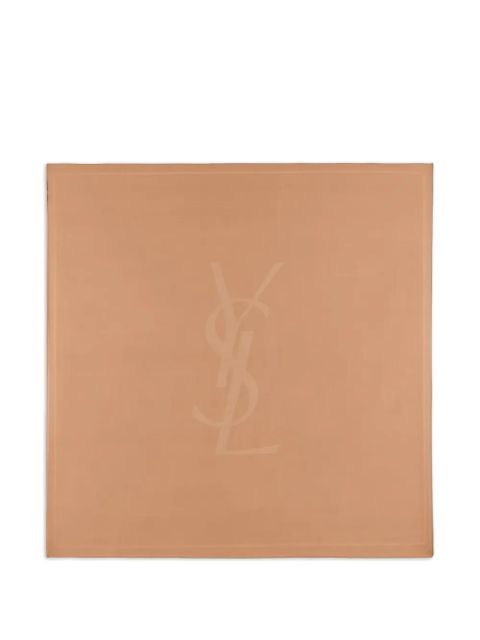 Saint Laurent Cassandre square scarf - Neutrals - zdjęcie produktu nr 1