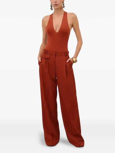 ZIMMERMANN Luna plunging V-neck bodysuit - Orange - zdjęcie produktu nr 2