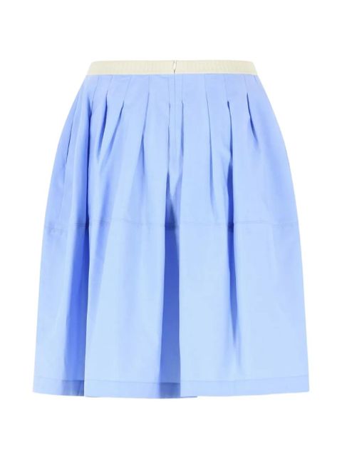 Marni pleated cotton mini skirt - Blue - zdjęcie produktu nr 2