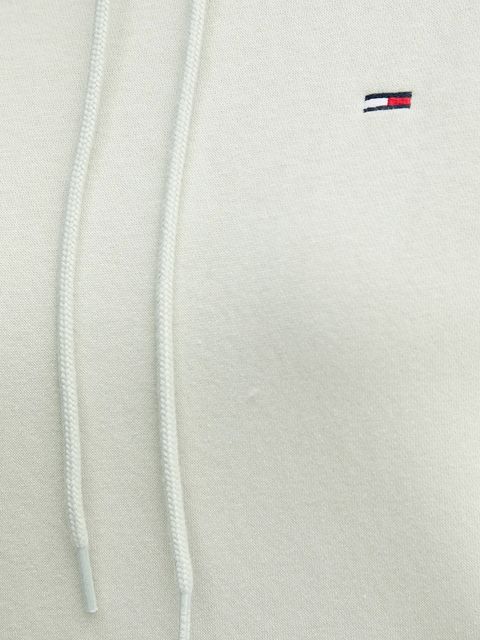 Tommy Jeans bluza damska kolor zielony z kapturem gładka DW0DW19958