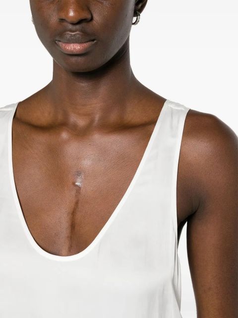 Zadig&Voltaire scoop-neck satin tank top - Neutrals