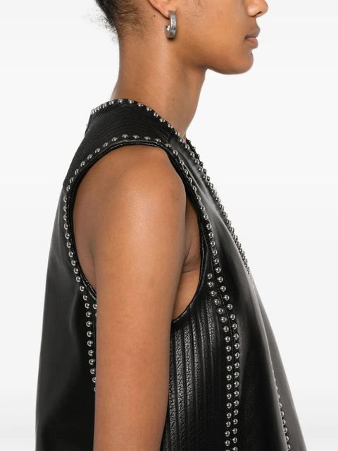 Golden Goose leather mini dress - Black