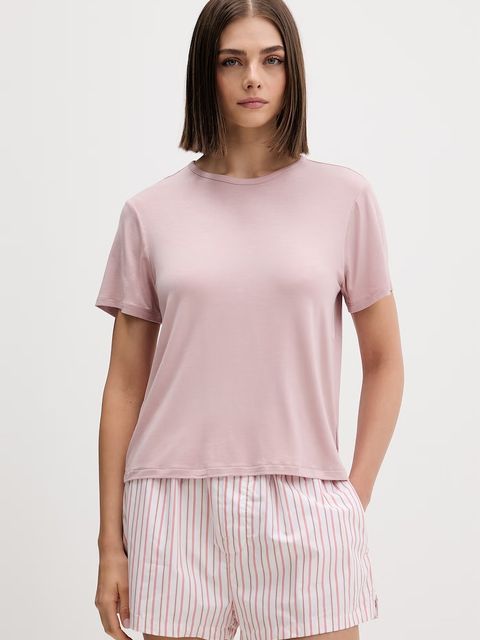 Calvin Klein Underwear T-shirt piżamowy damski z modalu - zdjęcie produktu nr 1