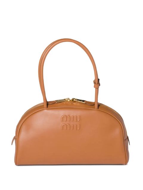 Miu Miu Beau embossed leather bag - Brown - zdjęcie produktu nr 1