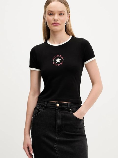 Guess Jeans t-shirt damski kolor czarny W5BI17 J1314 - zdjęcie produktu nr 1