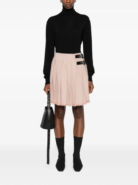 Jil Sander pleated buckle mini skirt - Neutrals